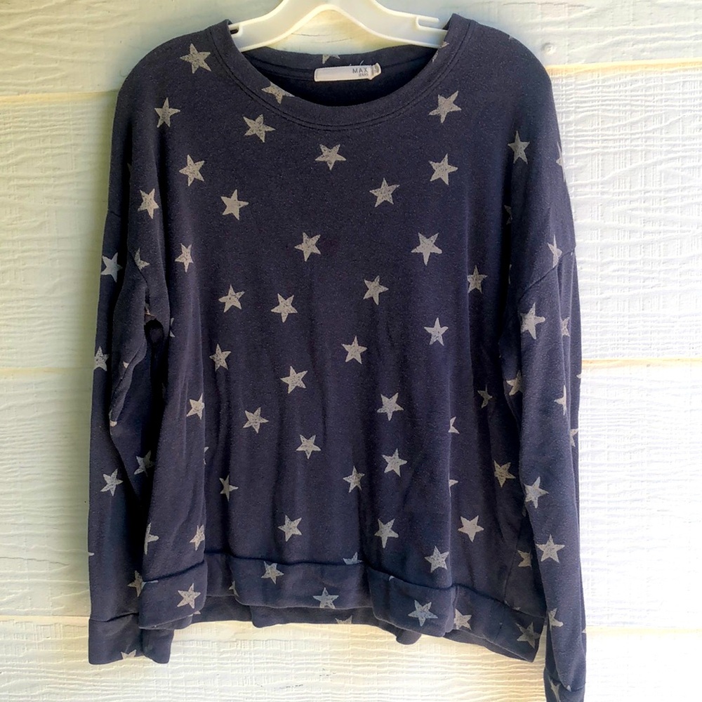 Star Patterned Navy Sweater